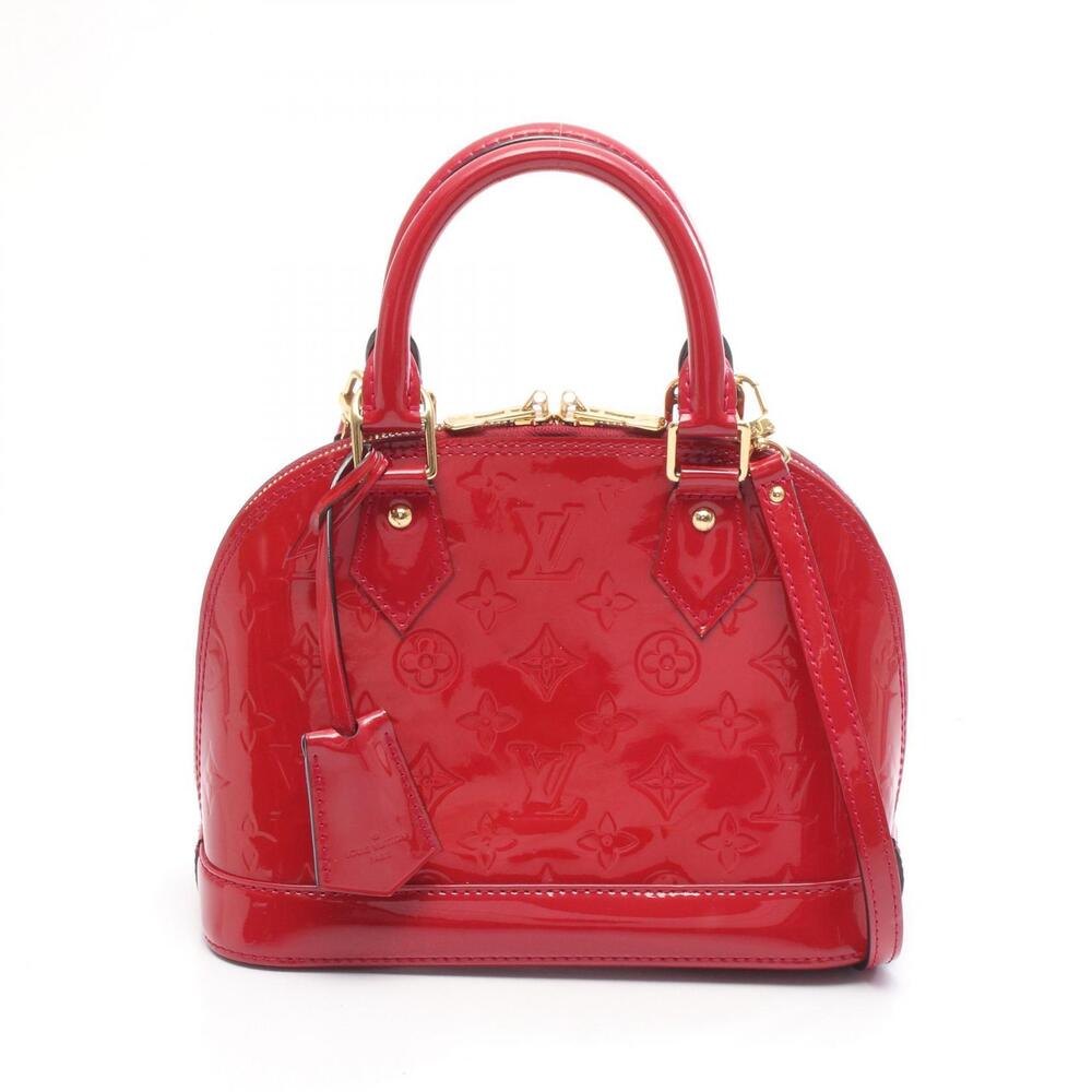 Louis Vuitton Alma Handbag leather Vernis pink